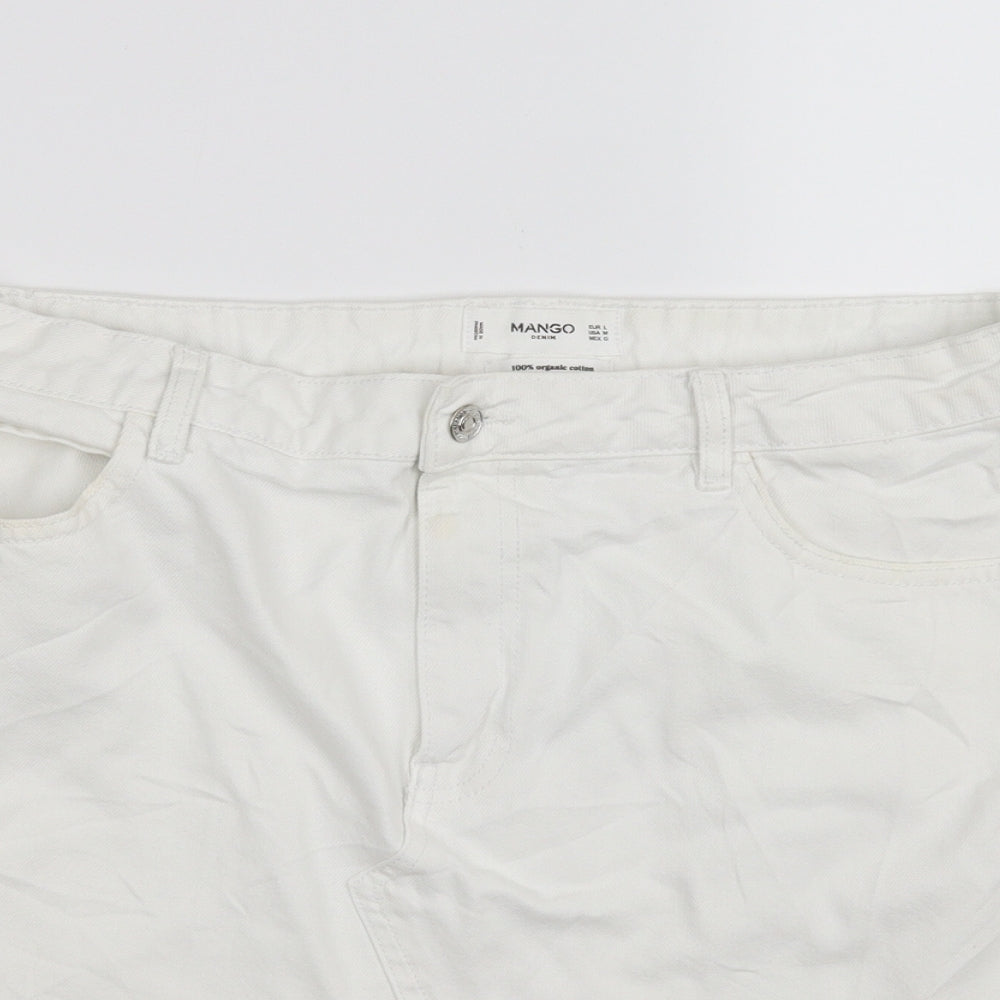 Mango Womens White   Mini Skirt Size L