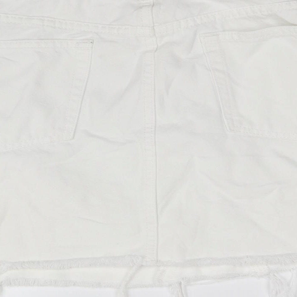 Mango Womens White   Mini Skirt Size L