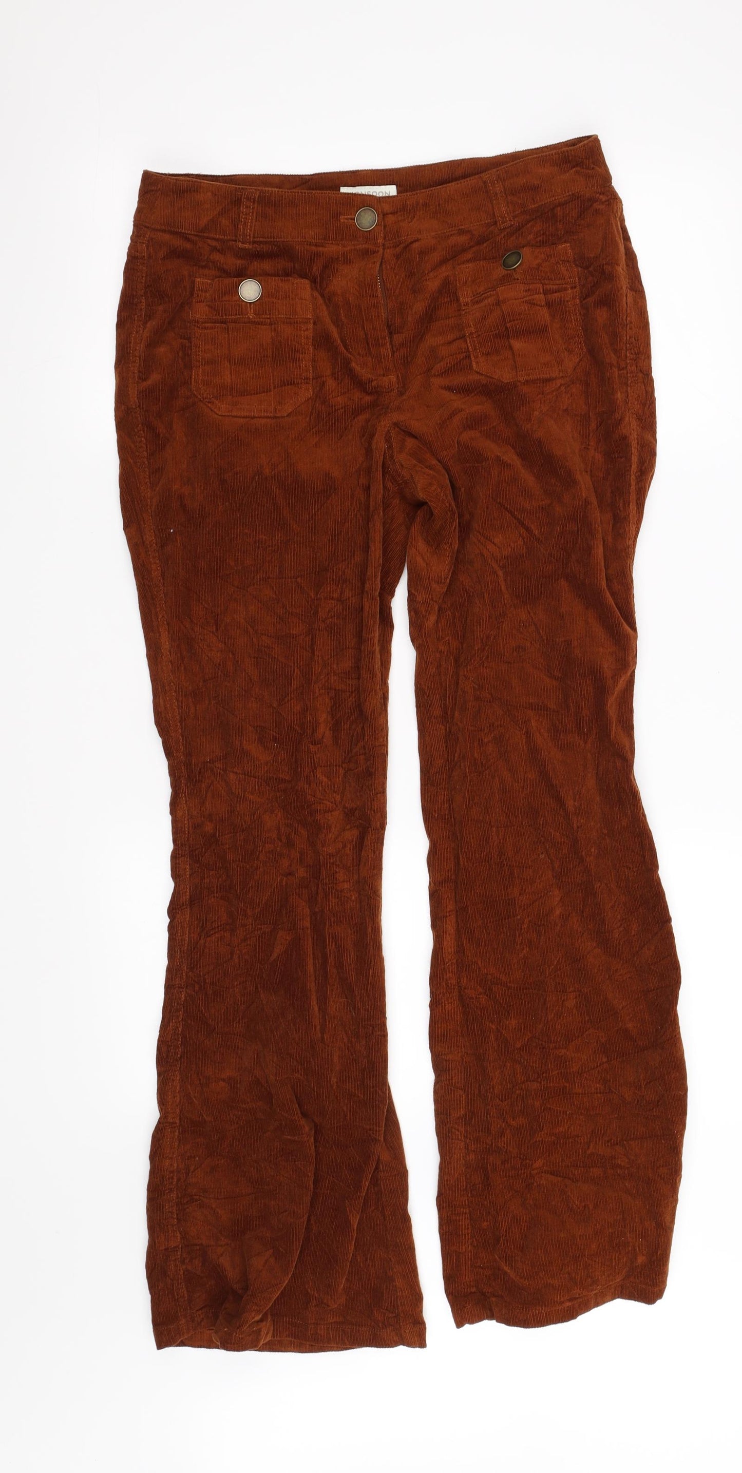 Monsoon Womens Orange   Trousers  Size 12 L32 in