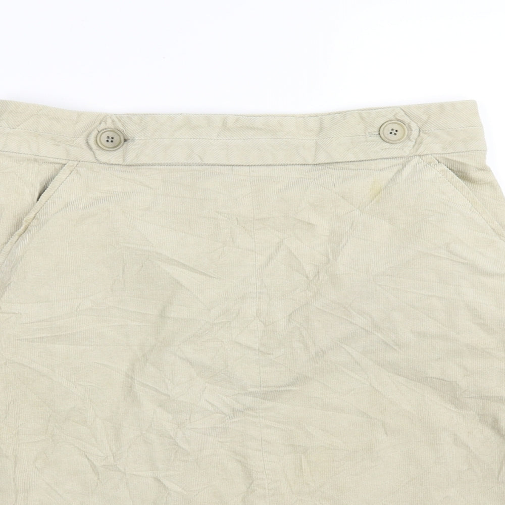 Jigsaw Womens Beige   Flare Skirt Size 8