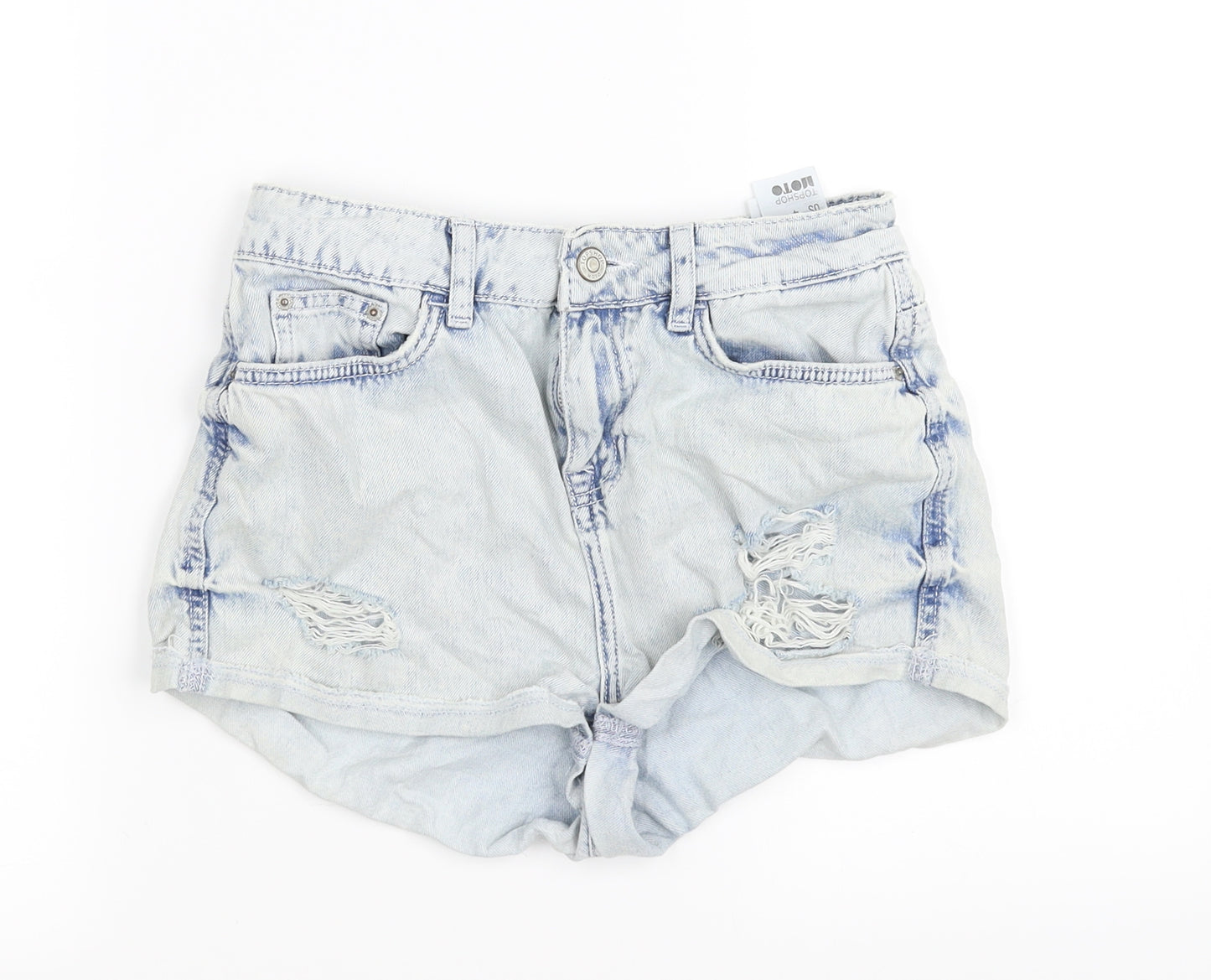 Topshop Womens Blue   Cut-Off Shorts Size 8