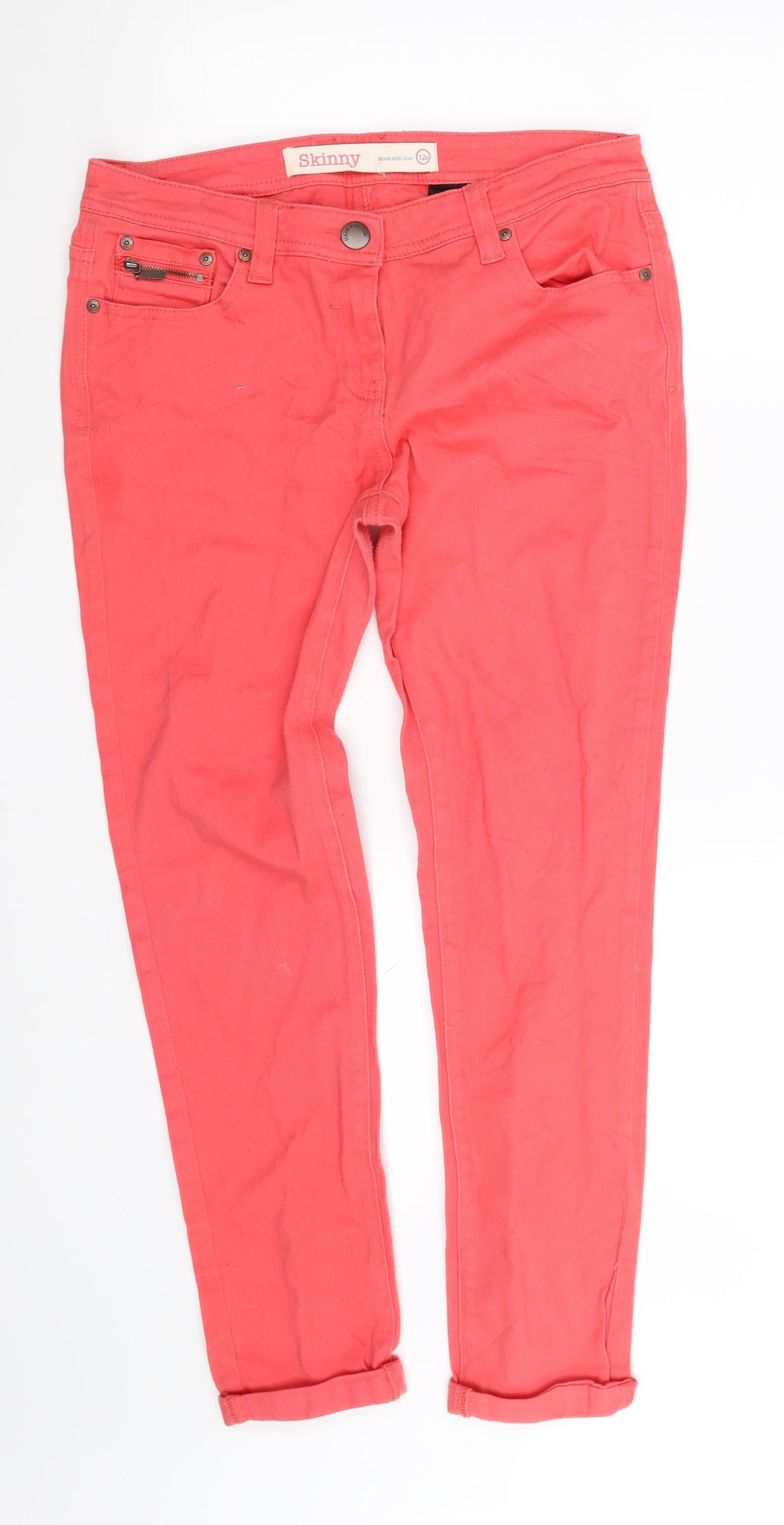NEXT Womens Red   Skinny Jeans Size 12 L28 in