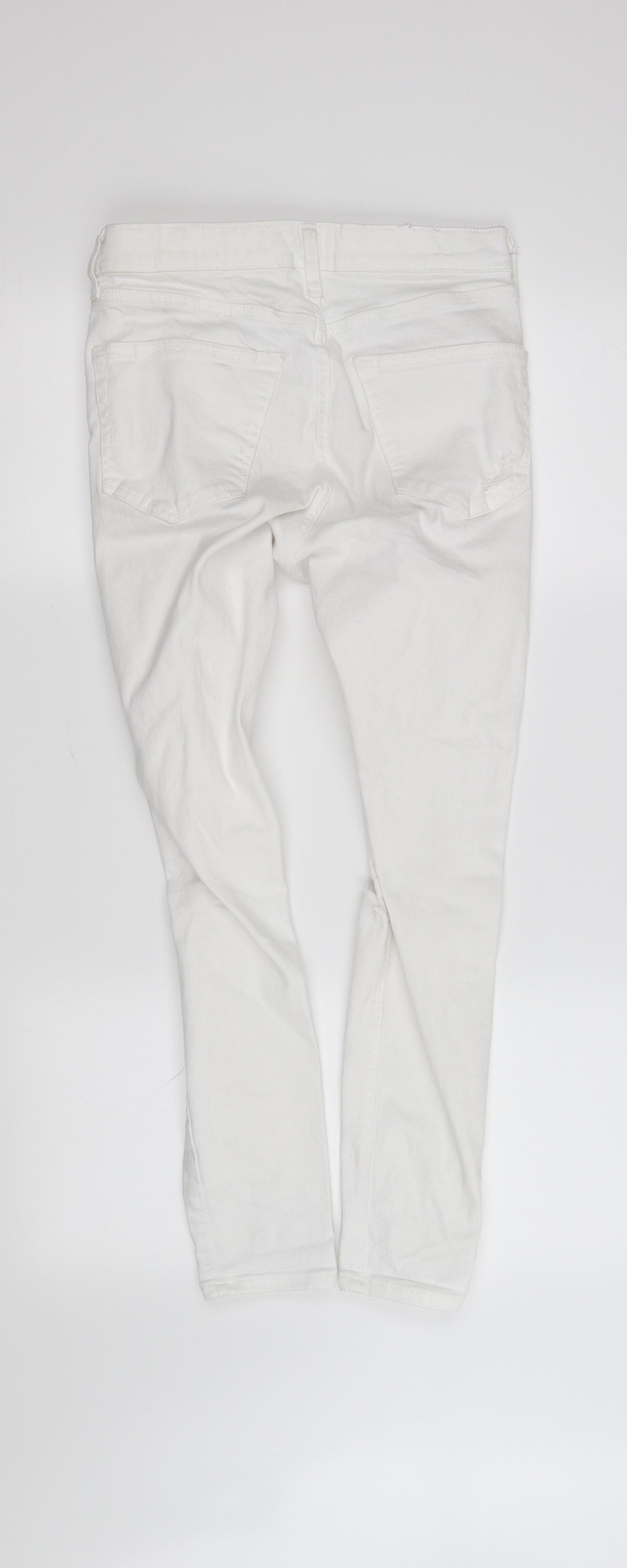 jamie Womens White   Straight Jeans Size S L27 in
