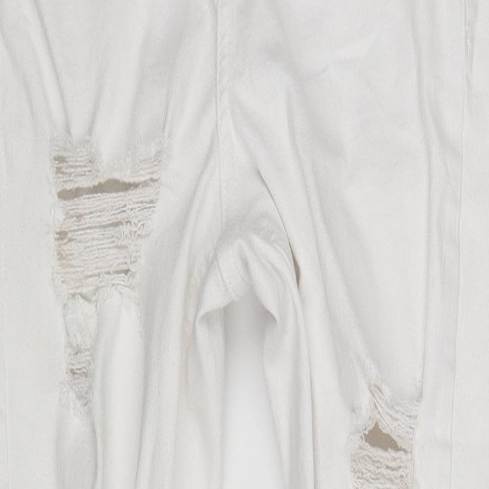 jamie Womens White   Straight Jeans Size S L27 in