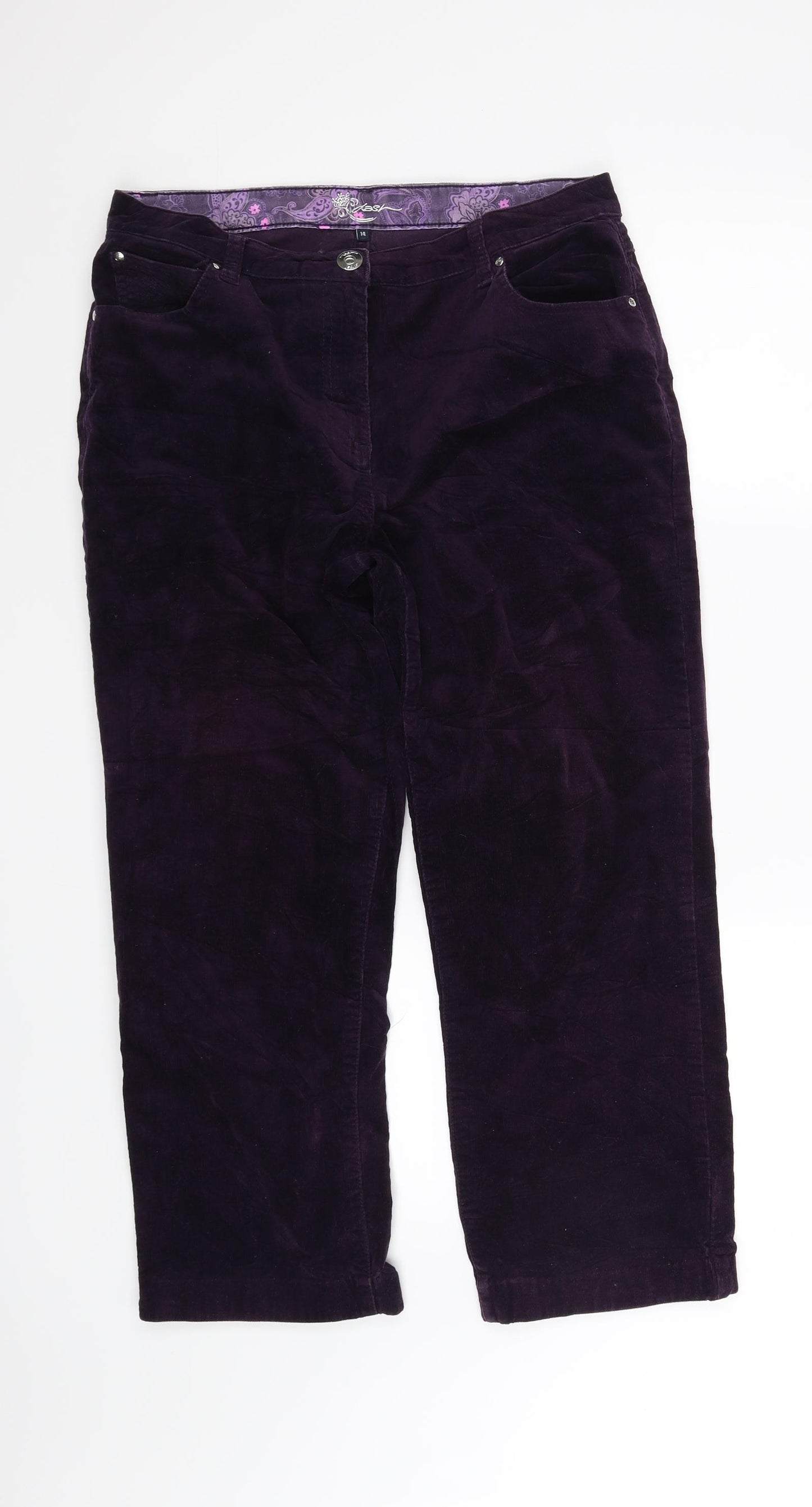 Clash Womens Purple   Straight Jeans Size 14 L27 in