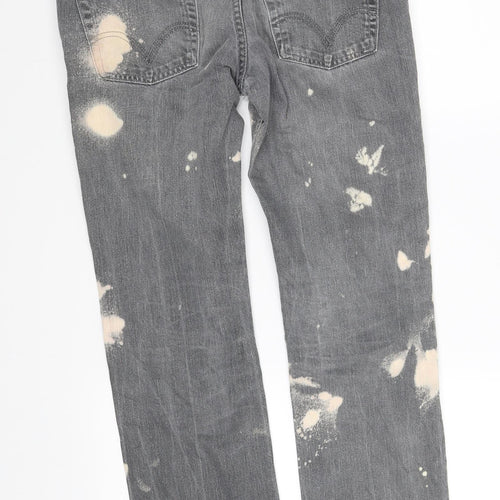 levis Mens Grey Polka Dot  Straight Jeans Size M L30 in