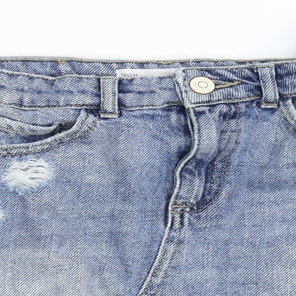 Zara Girls Blue   Hot Pants Shorts Size 9 Years