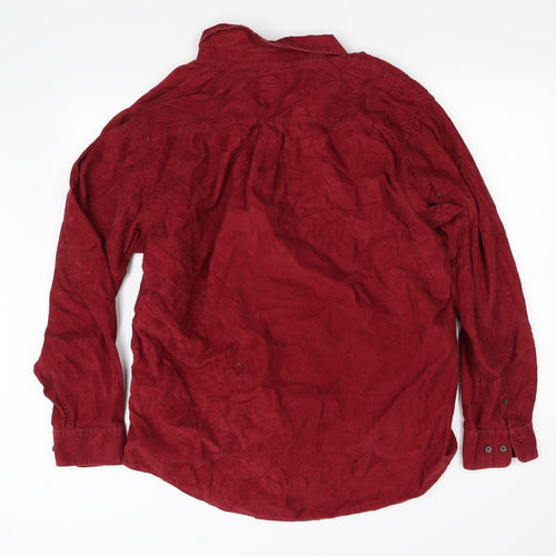 Croft & Barrow Womens Red   Basic Button-Up Size XL