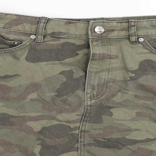 F&F Womens Green   Mini Skirt Size 10