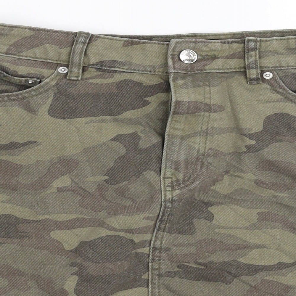 F&F Womens Green   Mini Skirt Size 10