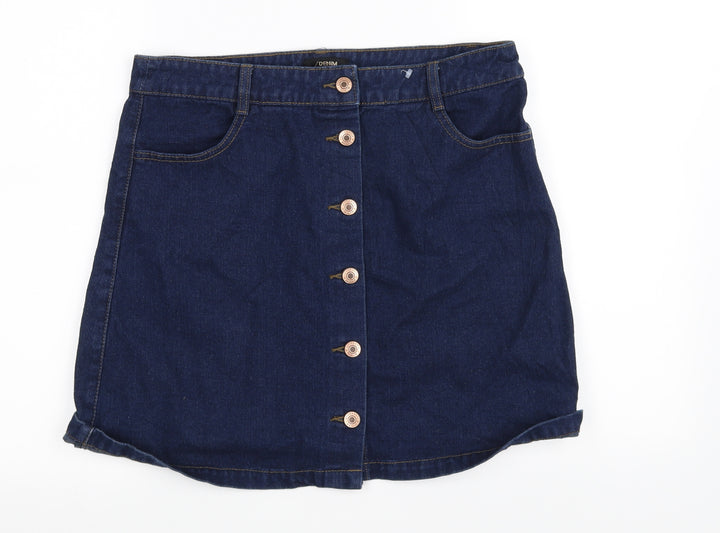 deniem  Womens Blue   Mini Skirt Size 12