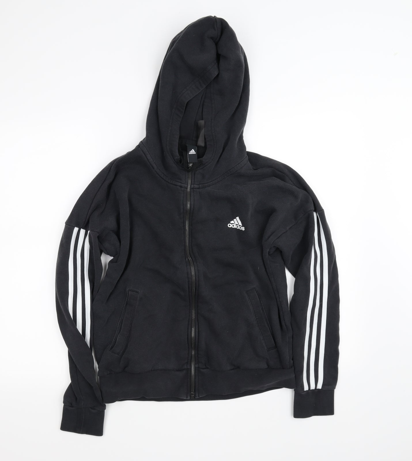 adidas Girls Black   Pullover Hoodie Size 12-13 Years