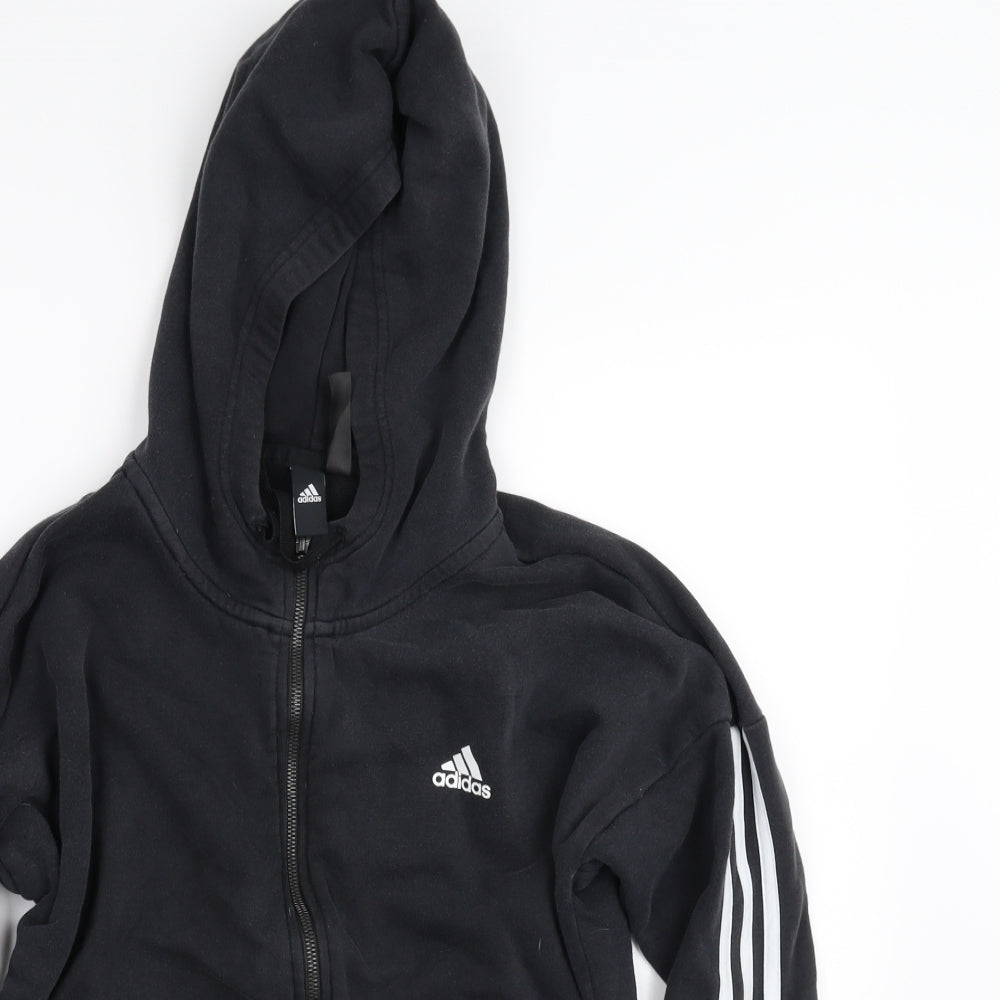 adidas Girls Black   Pullover Hoodie Size 12-13 Years