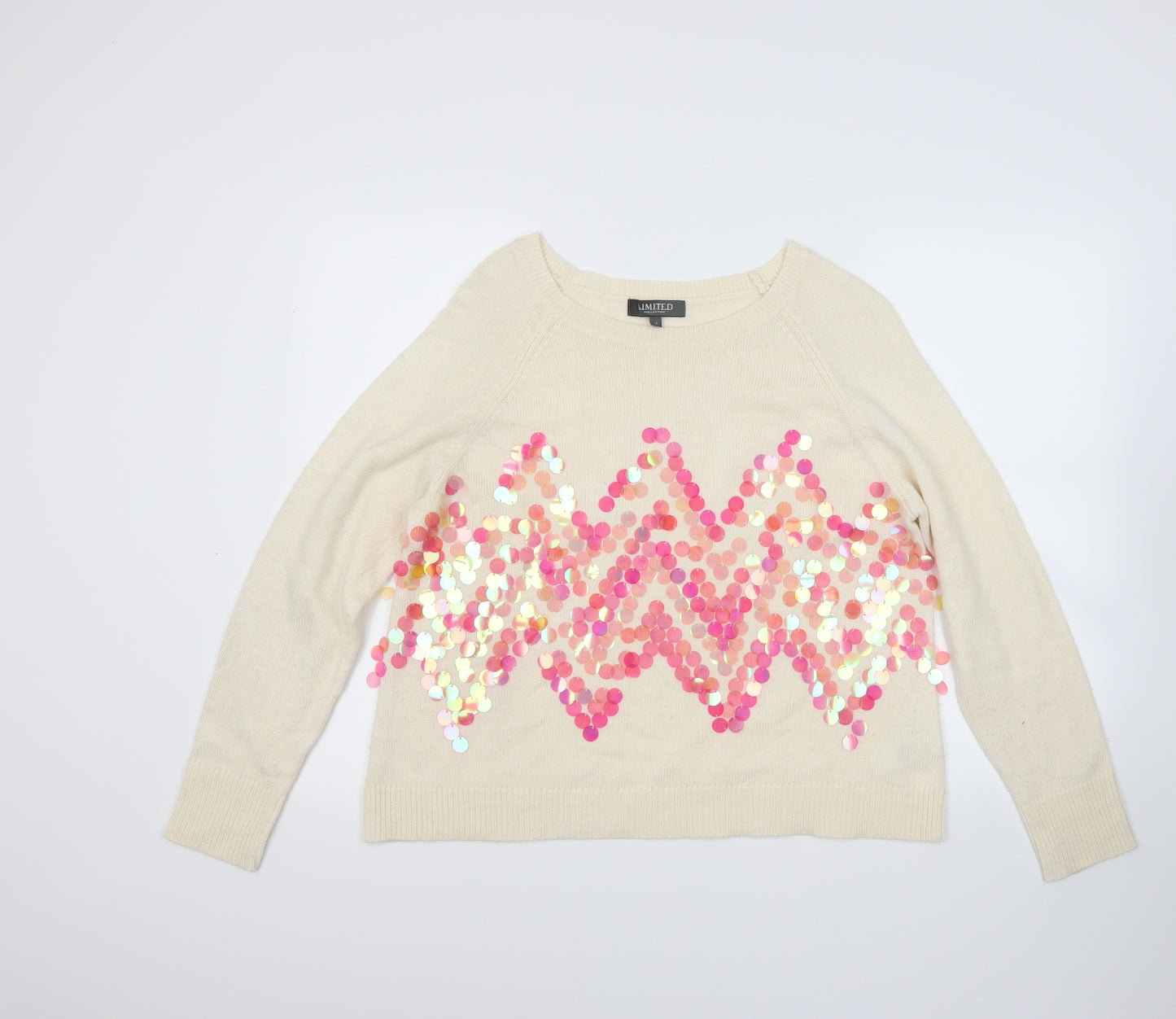 Preworn Womens White   Pullover Jumper Size 14