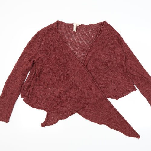 H&M Womens Red   Cardigan Jumper Size M