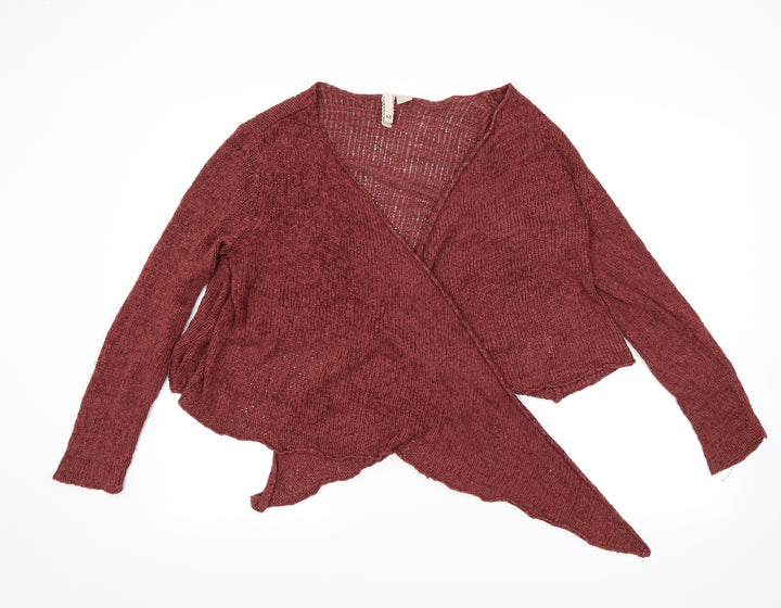 H&M Womens Red   Cardigan Jumper Size M