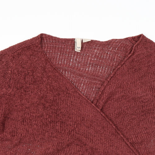 H&M Womens Red   Cardigan Jumper Size M