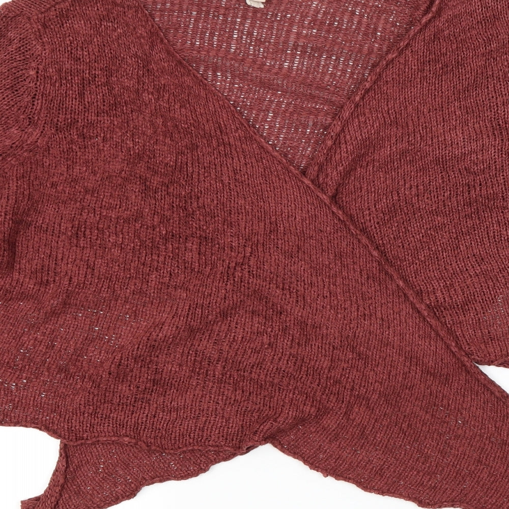 H&M Womens Red   Cardigan Jumper Size M