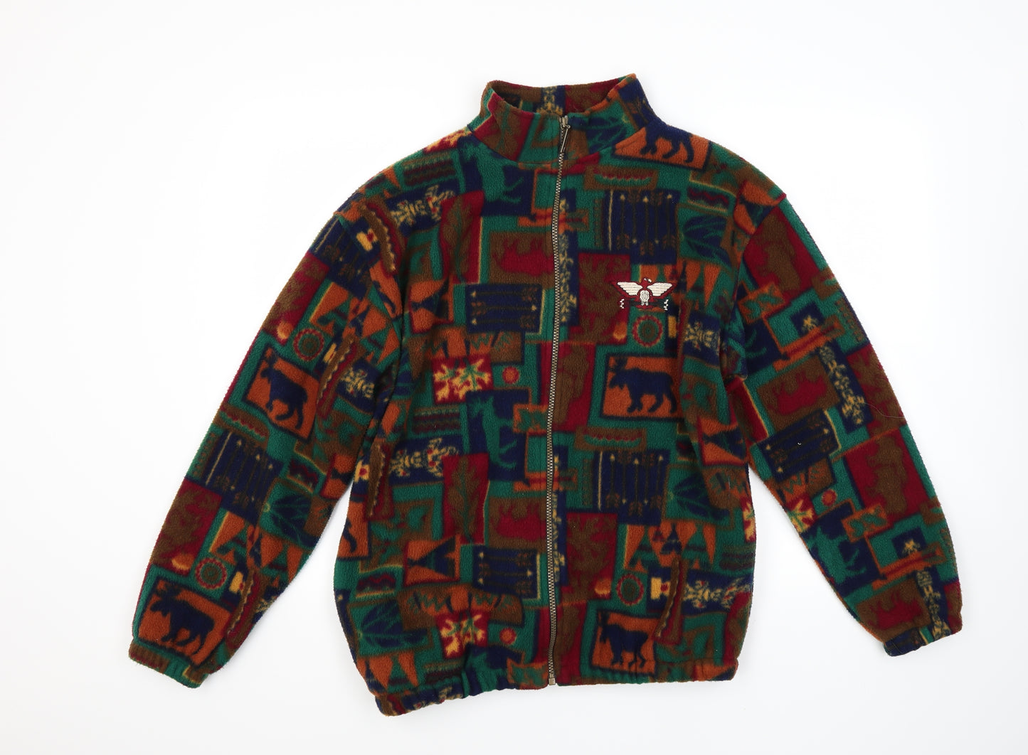 Preworn Mens Multicoloured  Fleece Jacket Coat Size S