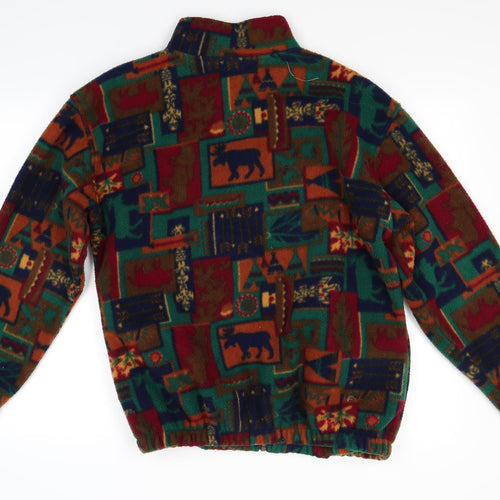 Preworn Mens Multicoloured  Fleece Jacket Coat Size S
