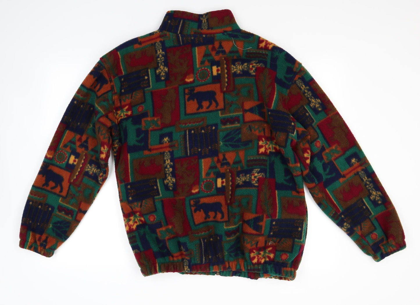 Preworn Mens Multicoloured  Fleece Jacket Coat Size S