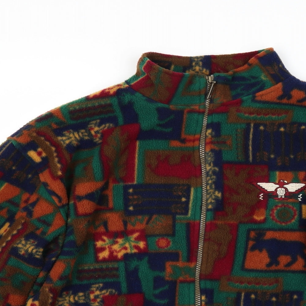 Preworn Mens Multicoloured  Fleece Jacket Coat Size S