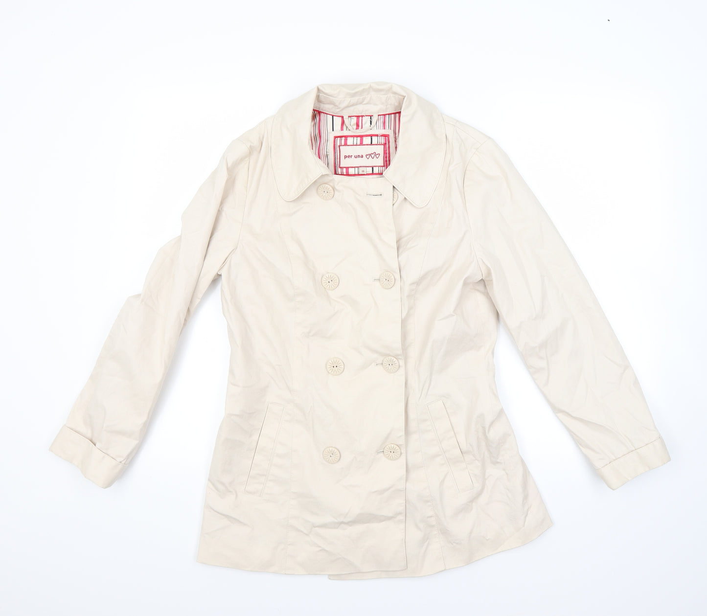 peruna Womens Beige   Jacket Coat Size 10