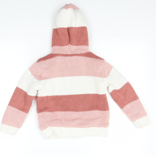 SoulCal&Co Boys Multicoloured Striped  Full Zip Hoodie Size 5-6 Years