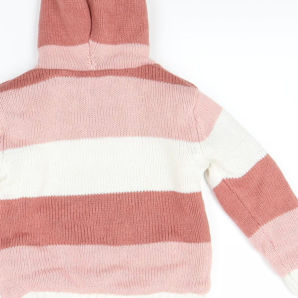 SoulCal&Co Boys Multicoloured Striped  Full Zip Hoodie Size 5-6 Years