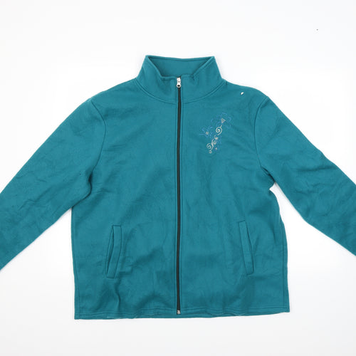 Anne De Lancay Womens Green   Jacket Coat Size L