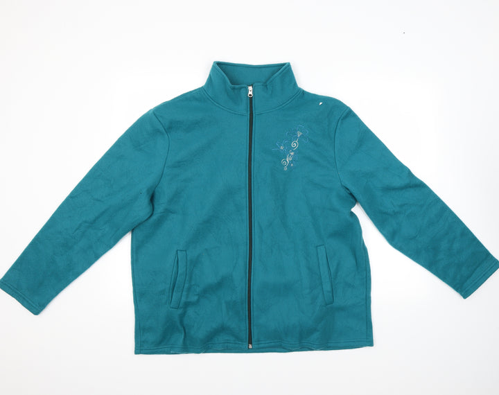 Anne De Lancay Womens Green   Jacket Coat Size L