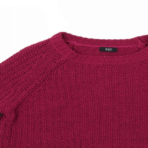 F&F Womens Red   Pullover Jumper Size 8