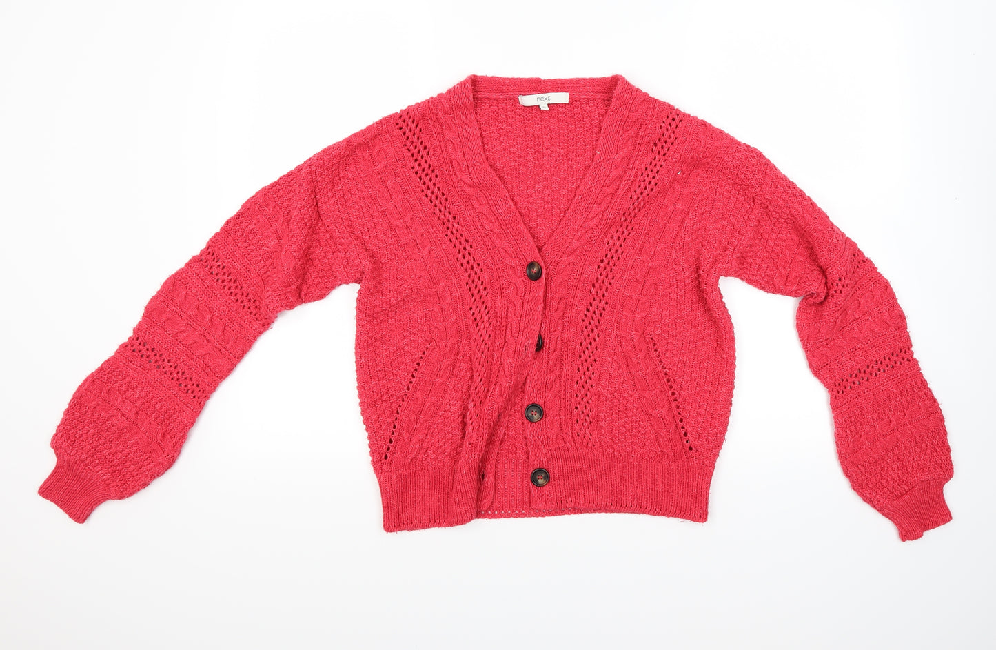 NEXT Womens Red   Cardigan Jumper Size XS