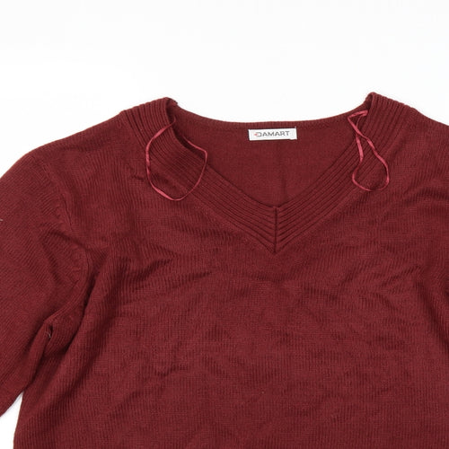 Damart Mens Red   Pullover Jumper Size 10XL