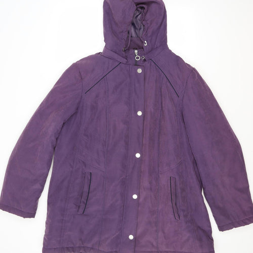 anna rose Womens Purple   Overcoat Coat Size 2XL