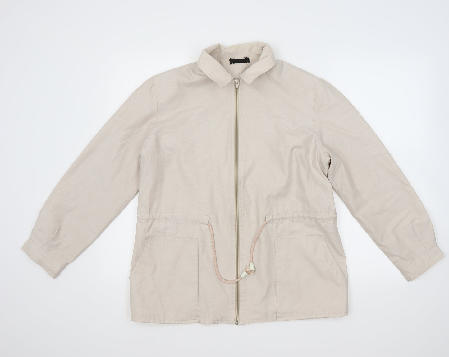 Preworn Womens Beige   Jacket Coat Size 12