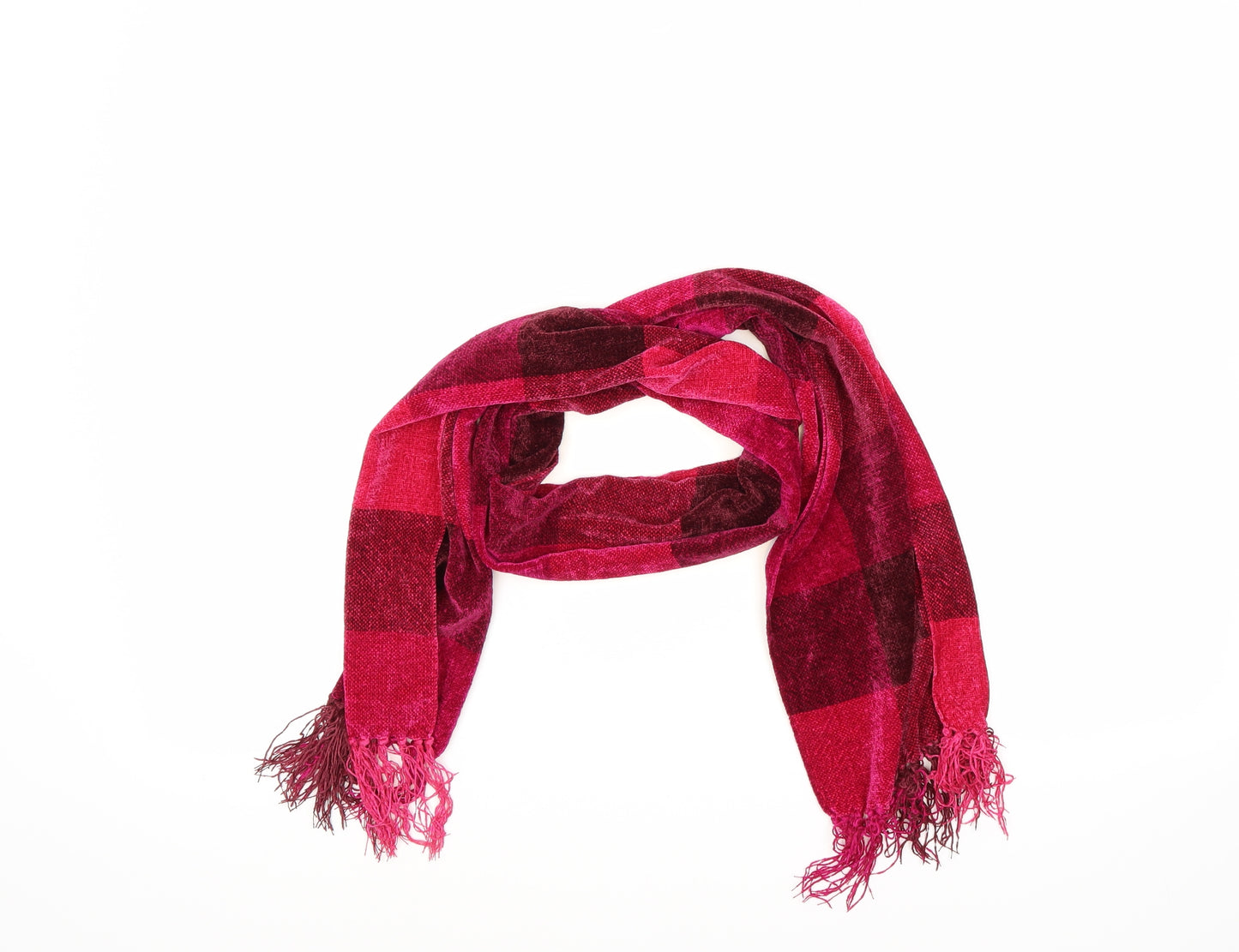 Preworn Womens Red Check   Scarf
