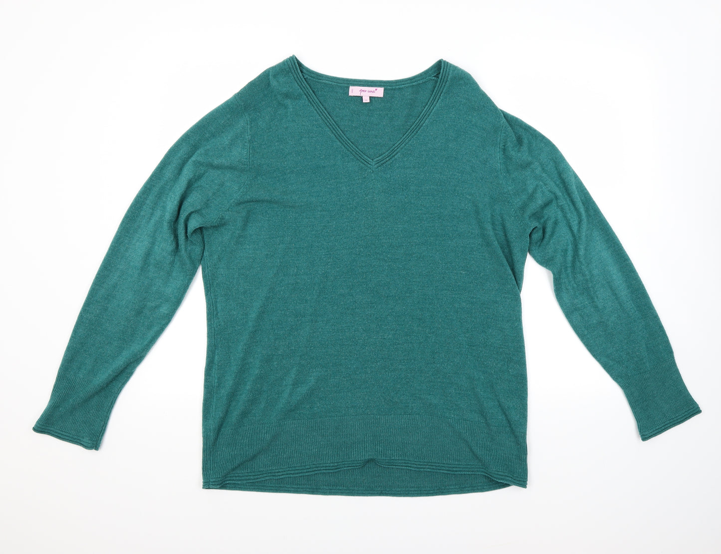 Per Una Womens Green   Pullover Jumper Size 20