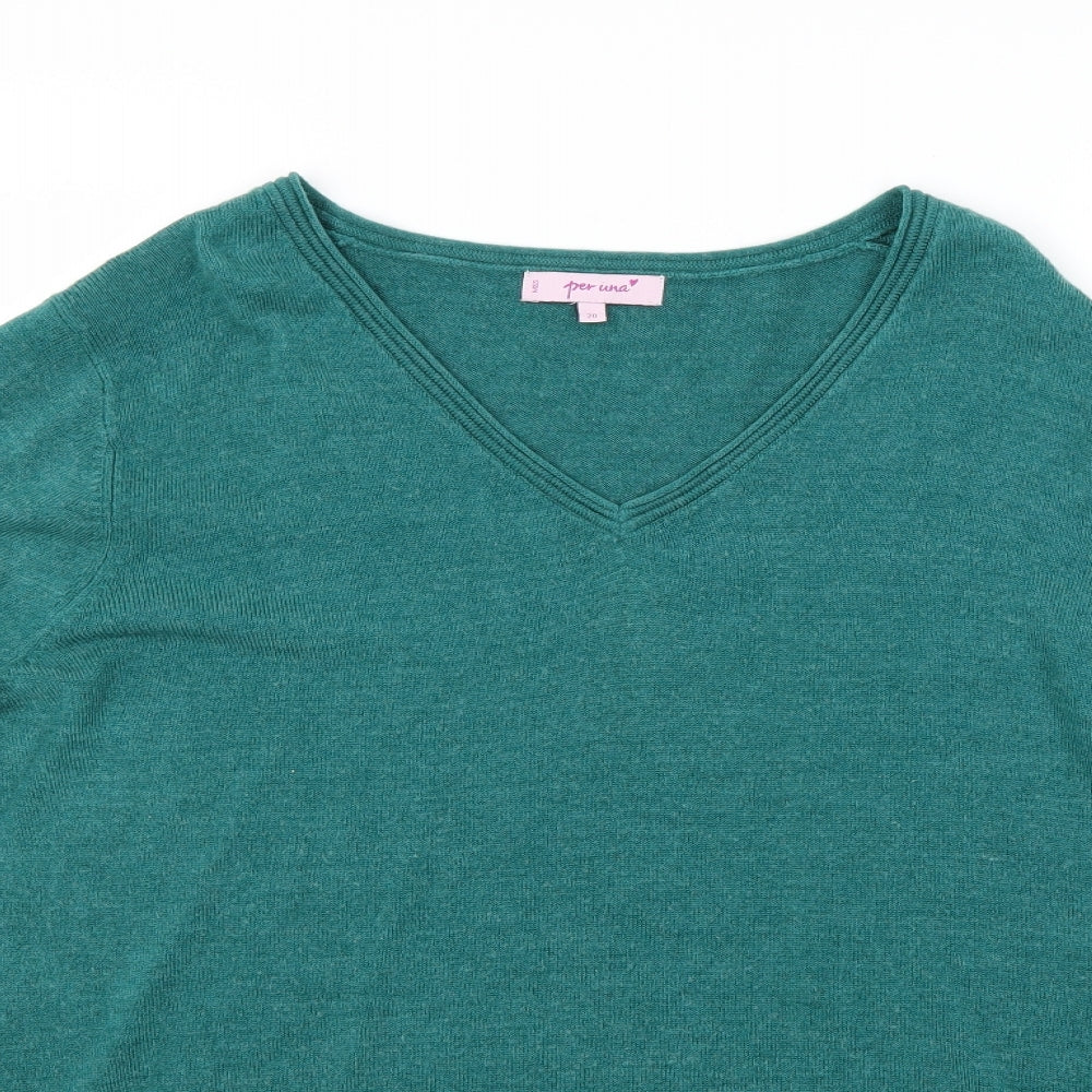 Per Una Womens Green   Pullover Jumper Size 20