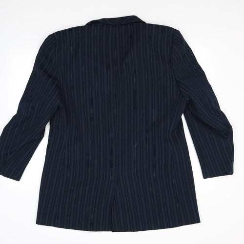 Windsmoor Womens Blue Striped  Jacket Blazer Size 18