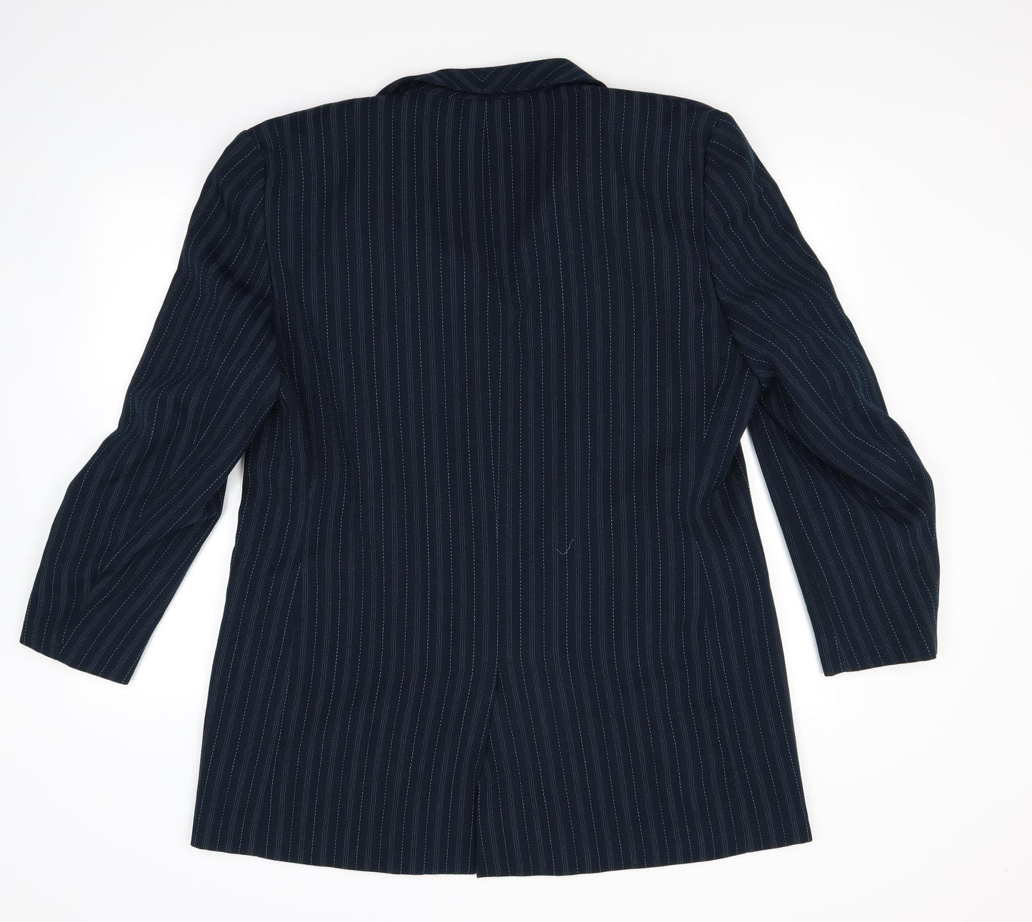 Windsmoor Womens Blue Striped  Jacket Blazer Size 18