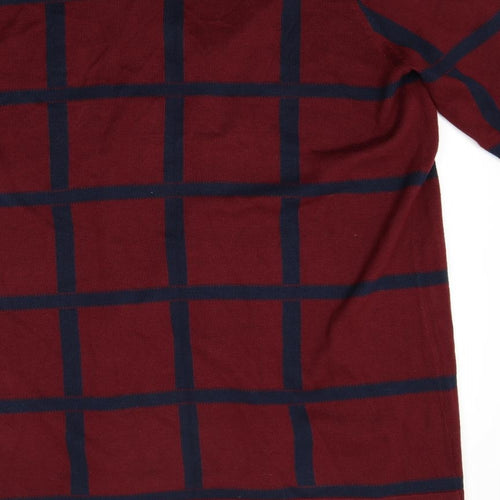 Micha Womens Red Check  A-Line  Size XL