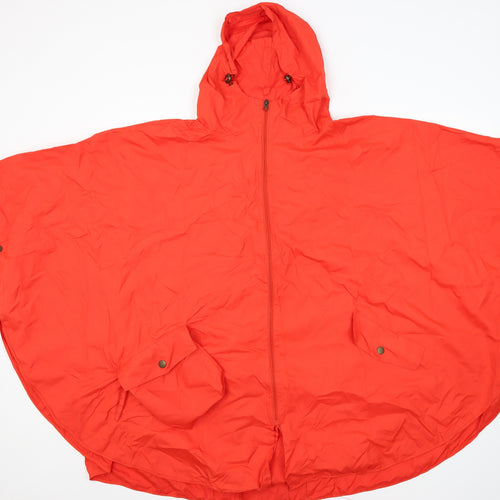 Denim & co Womens Red   Windbreaker Poncho Size S