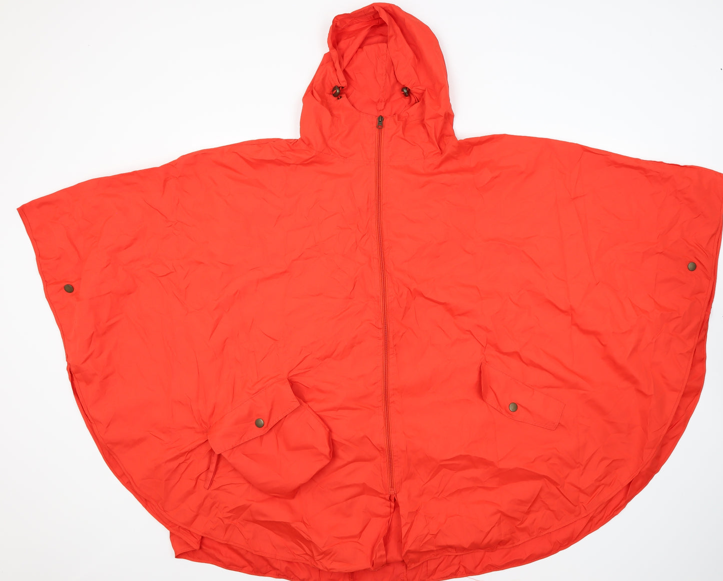 Denim & co Womens Red   Windbreaker Poncho Size S