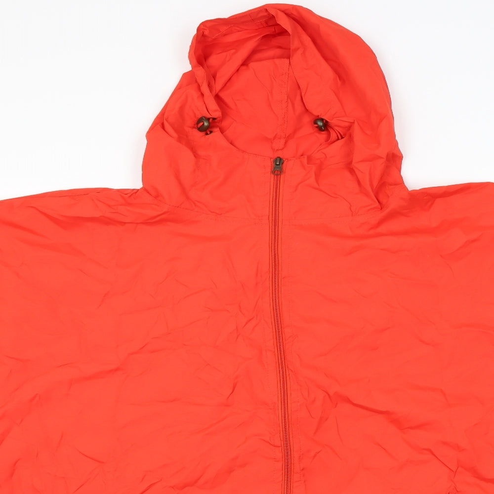 Denim & co Womens Red   Windbreaker Poncho Size S