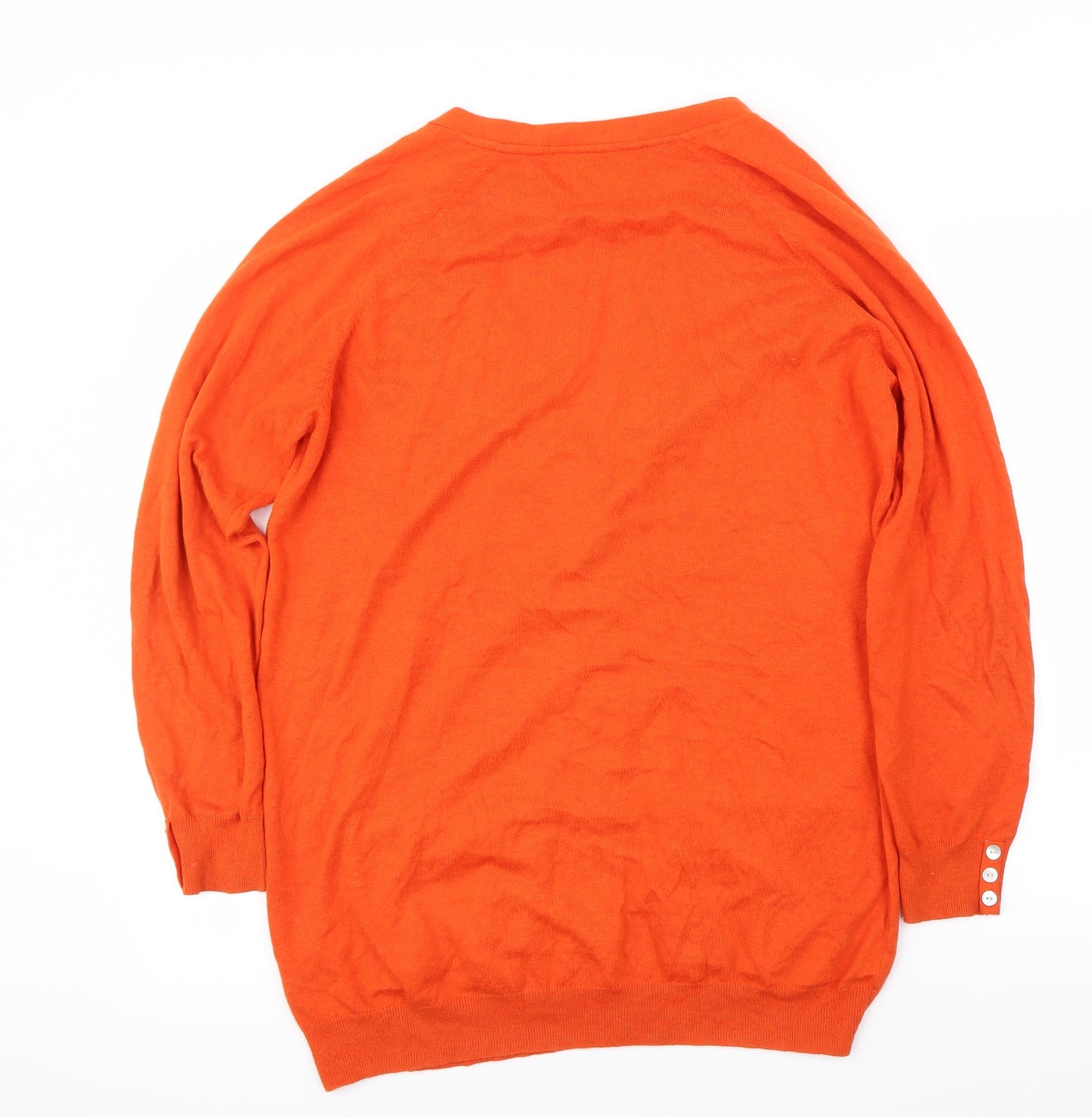 NEXT Womens Orange   Cardigan Jumper Size 18