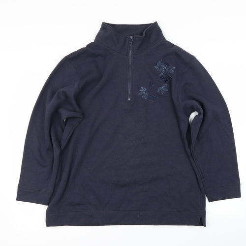 Bonmarché Womens Blue   Henley Jumper Size M