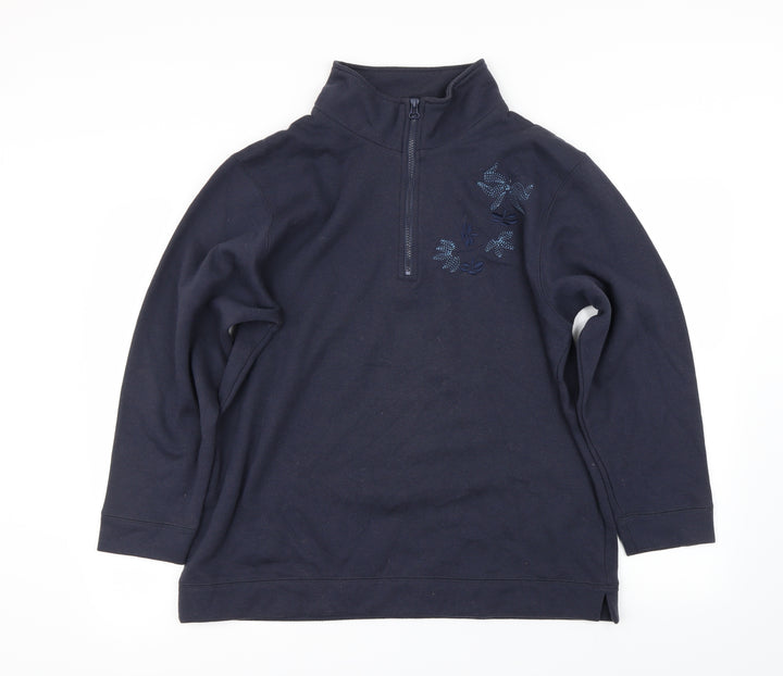 Bonmarché Womens Blue Henley Jumper Size M