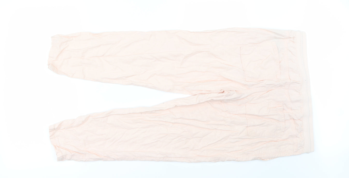 Marks and Spencer Womens Pink   Trousers  Size 14 L23 in