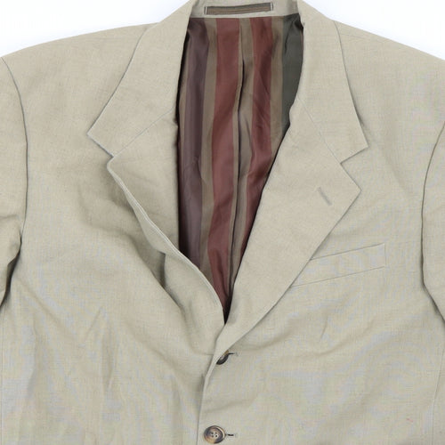 Preworn Womens Beige   Jacket Blazer Size 38
